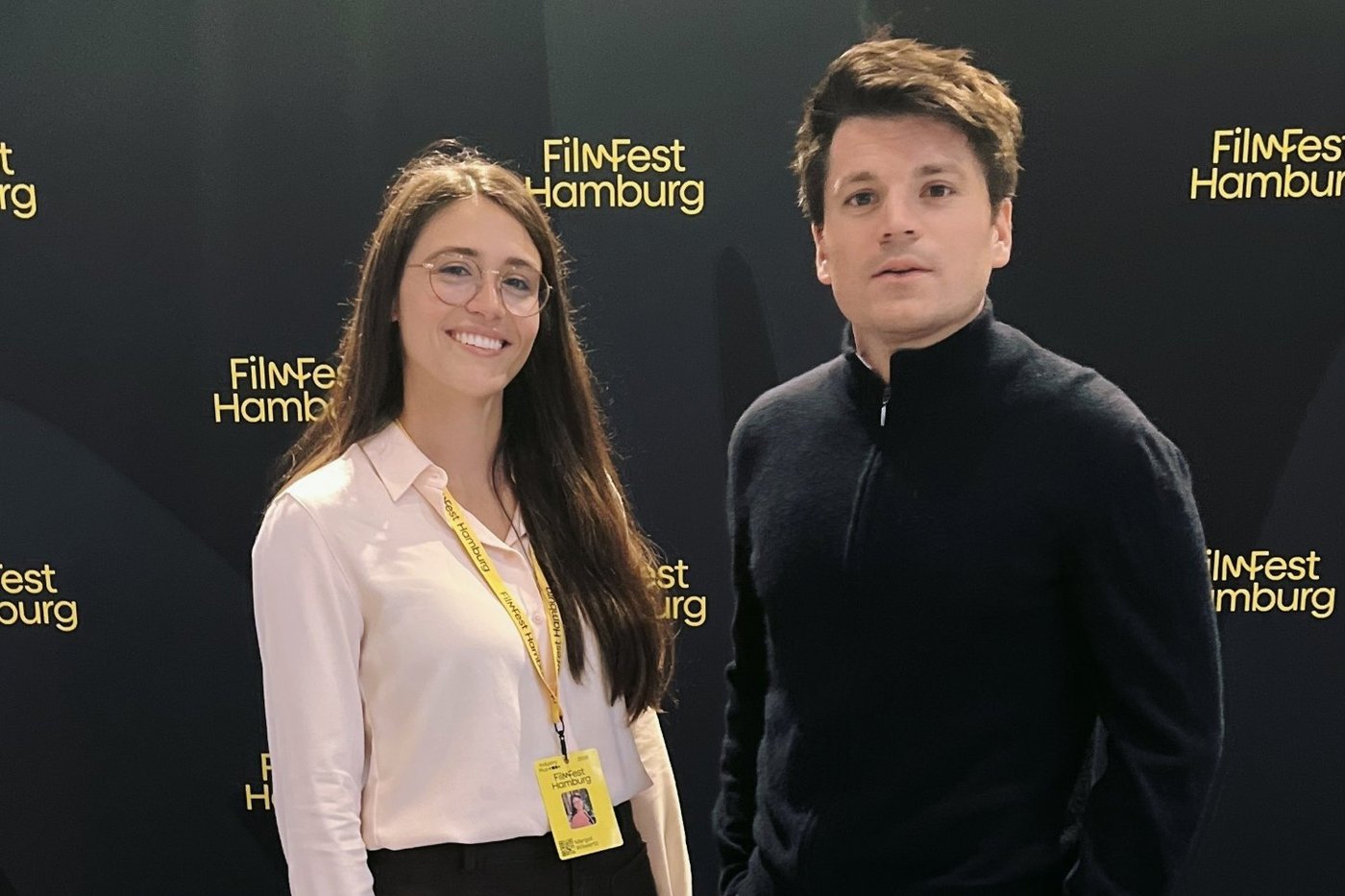 Margot Wilwertz (Vertikals) et Guillaume Sanjorge, en marge de la conférence.
